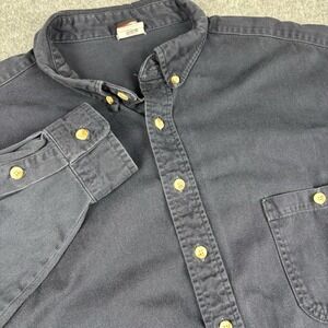 Union Line Shirt Mens‎ 3xl Vintage Blue Long Sleeve Button Down Made In USA Work